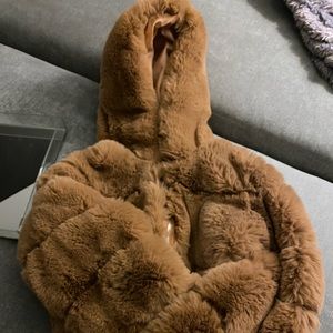 Ladies Faux Fur Half Jacket